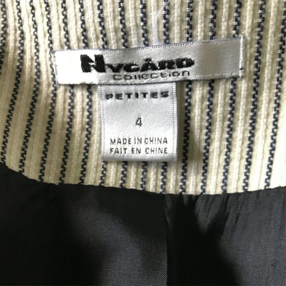 Nvcard Collection Striped Blazer Size 4P - Picture 5 of 5